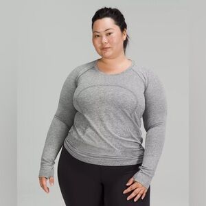 Lululemon Long Sleeved Grey Swiftly tee, size 12
